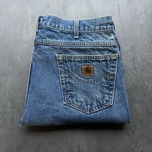Carhartt B18 PRW Relaxed Fit Jeans Blue Denim USA Made 100% Cotton 38x30